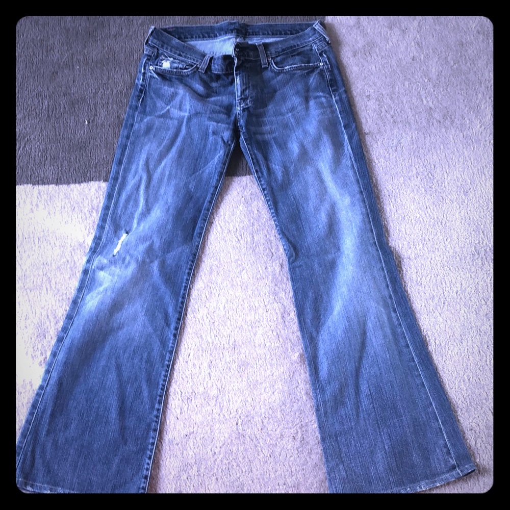 For All Mankind wide leg jeans